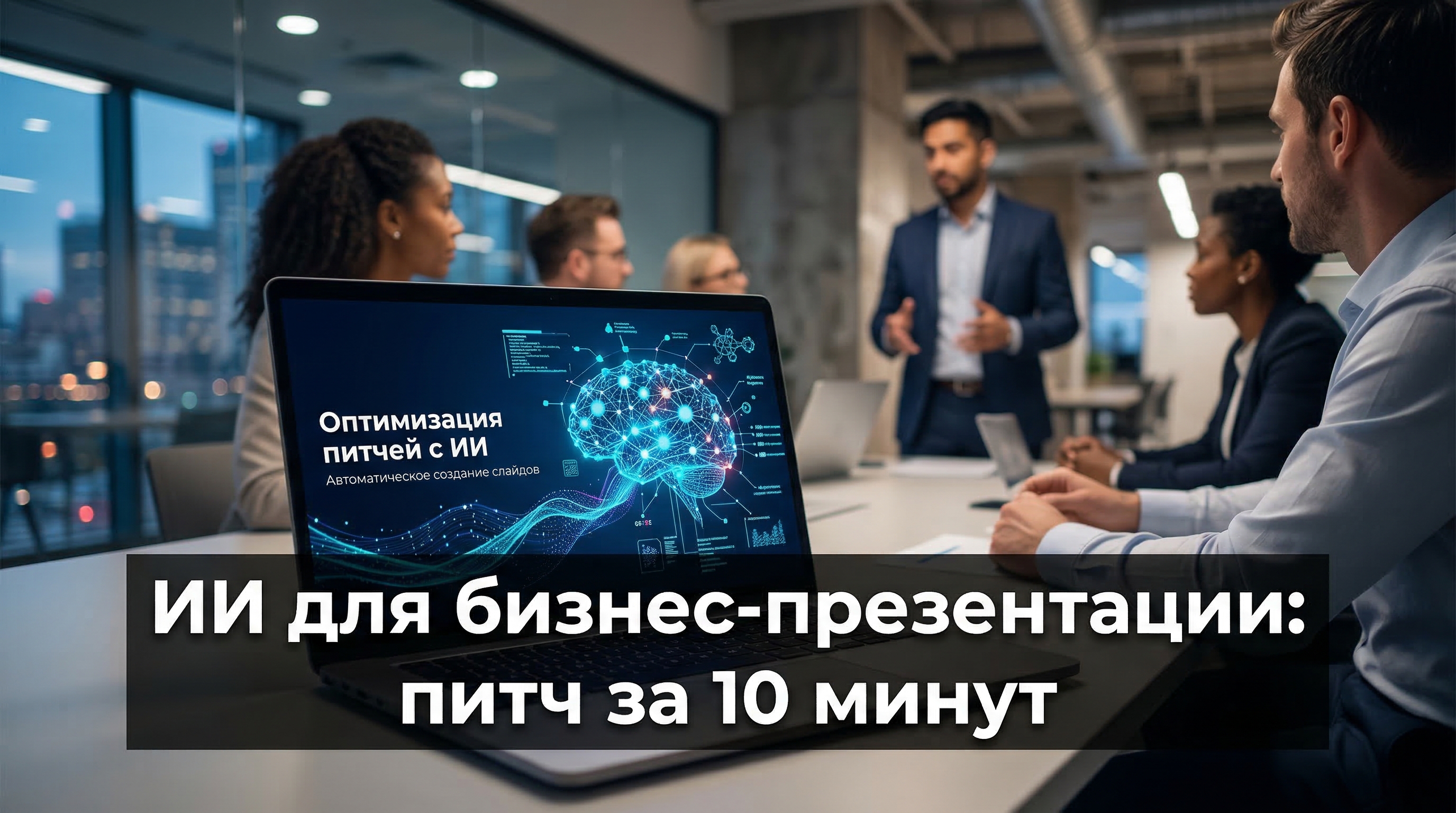 ИИ для бизнес-презентации: питч за 10 минут — обложка статьи