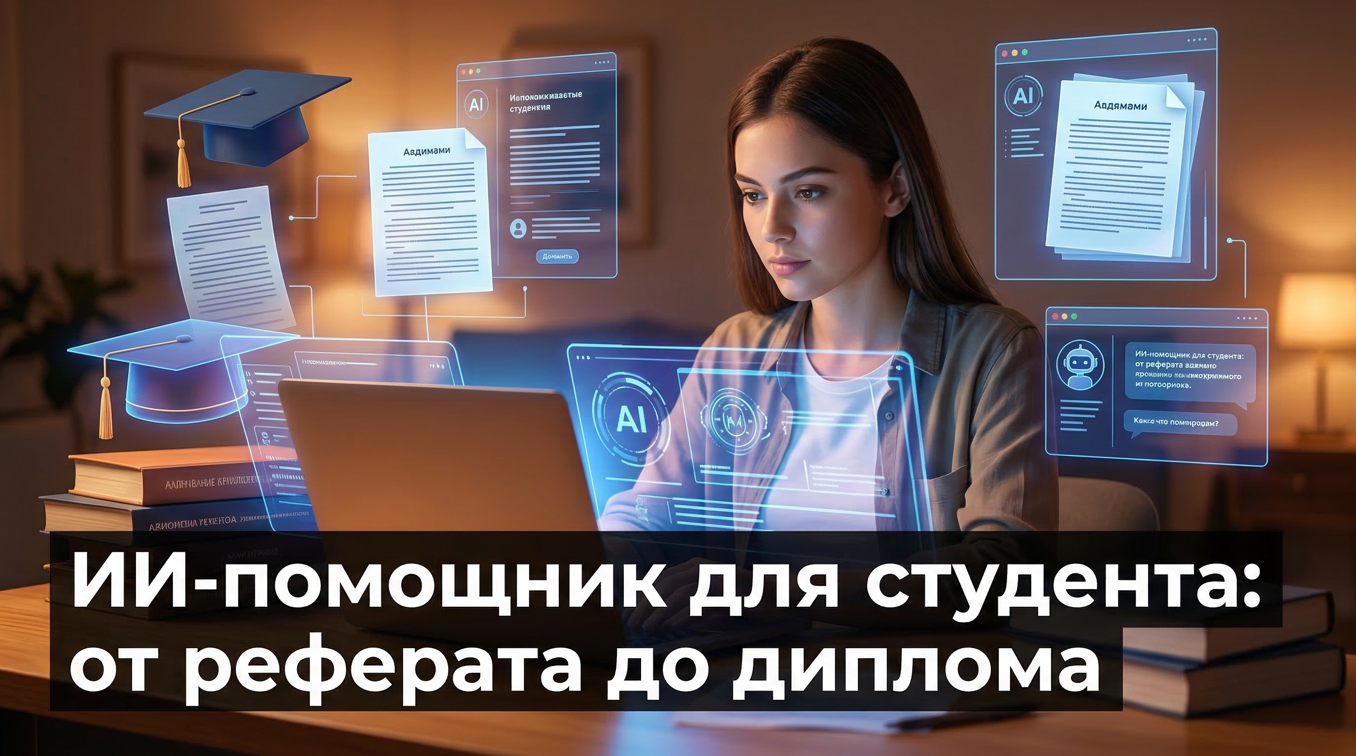 ИИ-помощник для студента: от реферата до диплома — обложка статьи