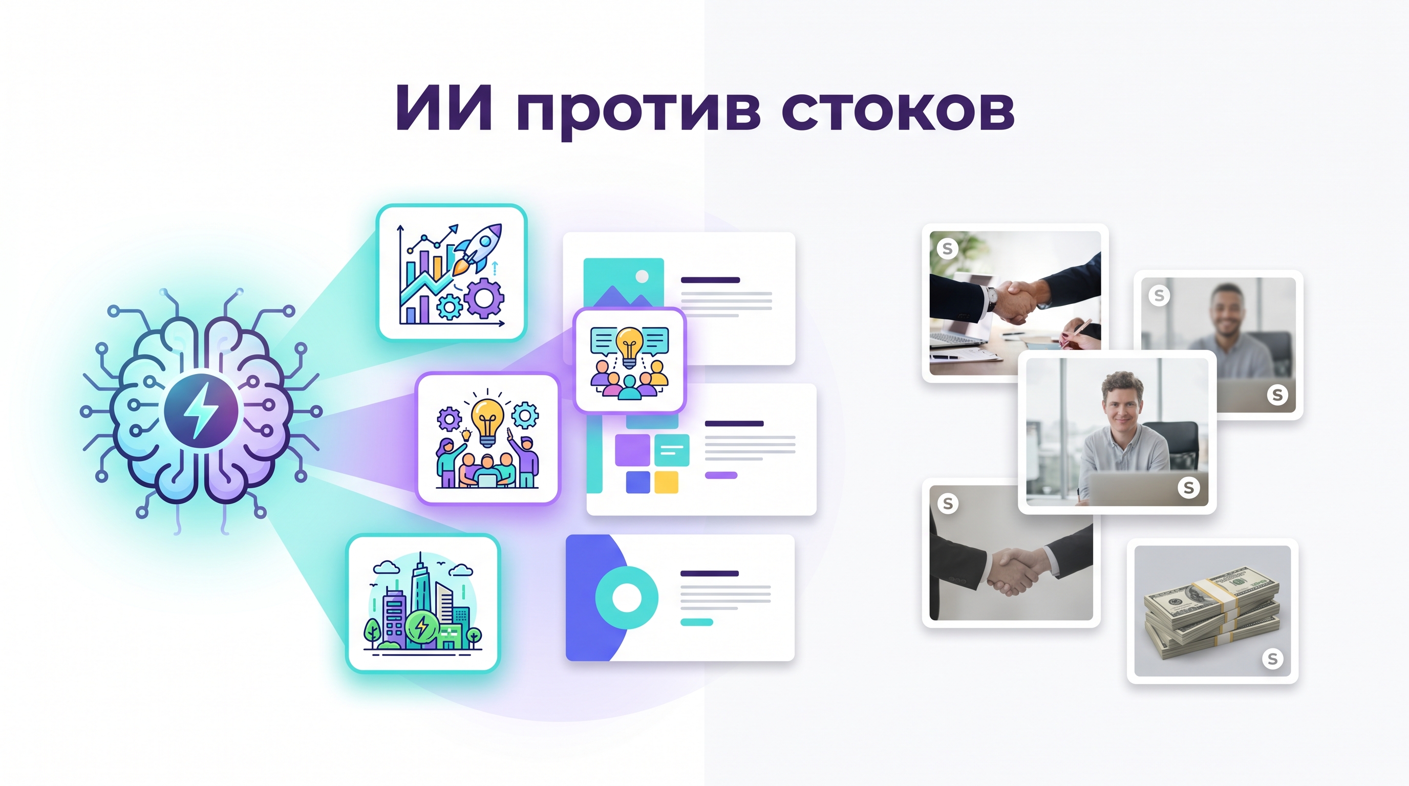 ИИ-генерация против стоковых картинок для презентации