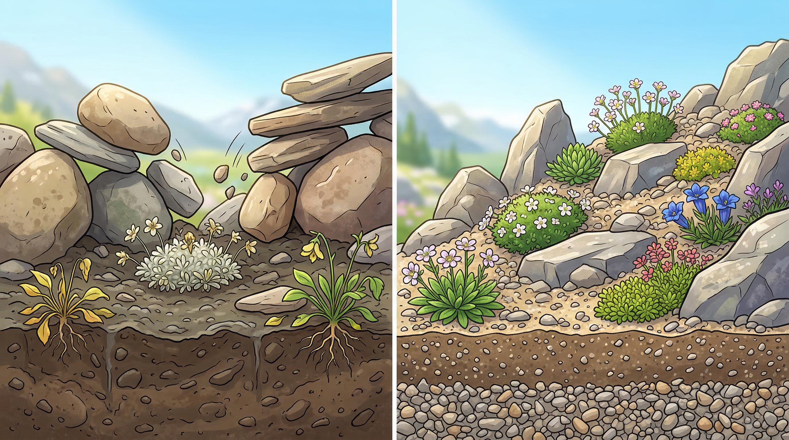 Распространённые ошибки при устройстве альпийской горки