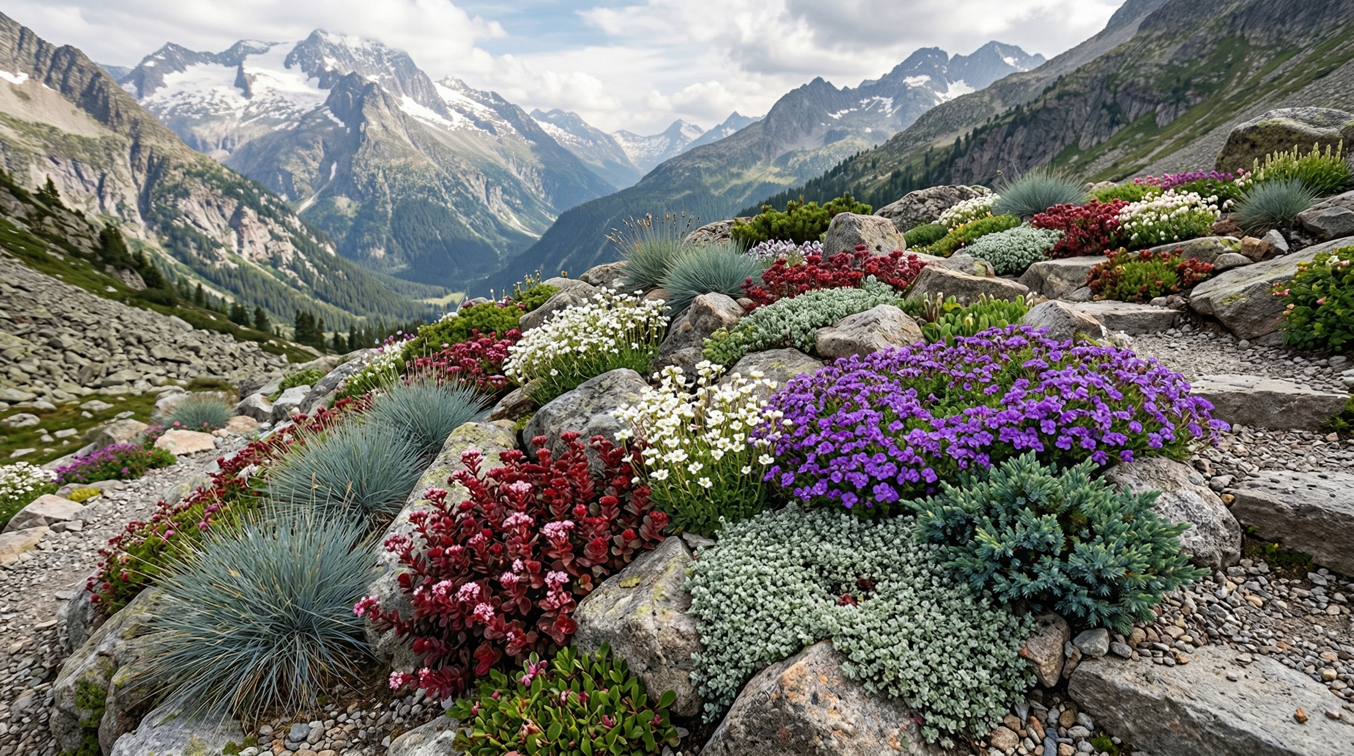 Разнообразие растений для альпийской горки