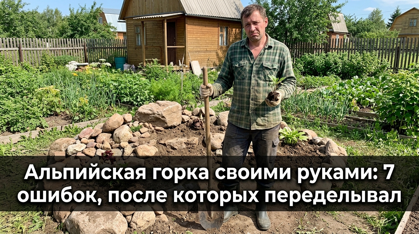 Альпийская горка своими руками: 7 ошибок, после которых переделывал — обложка
