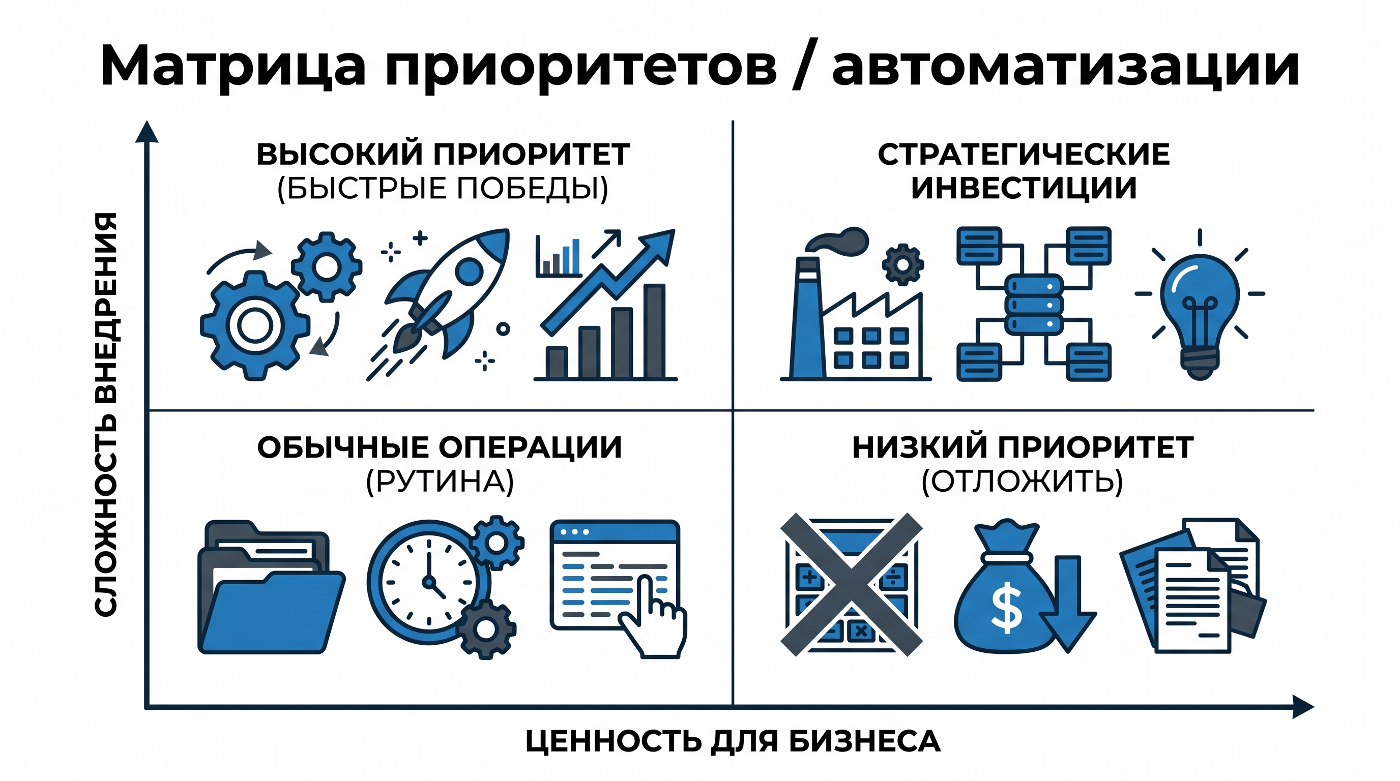 Матрица приоритетов автоматизации процессов продаж
