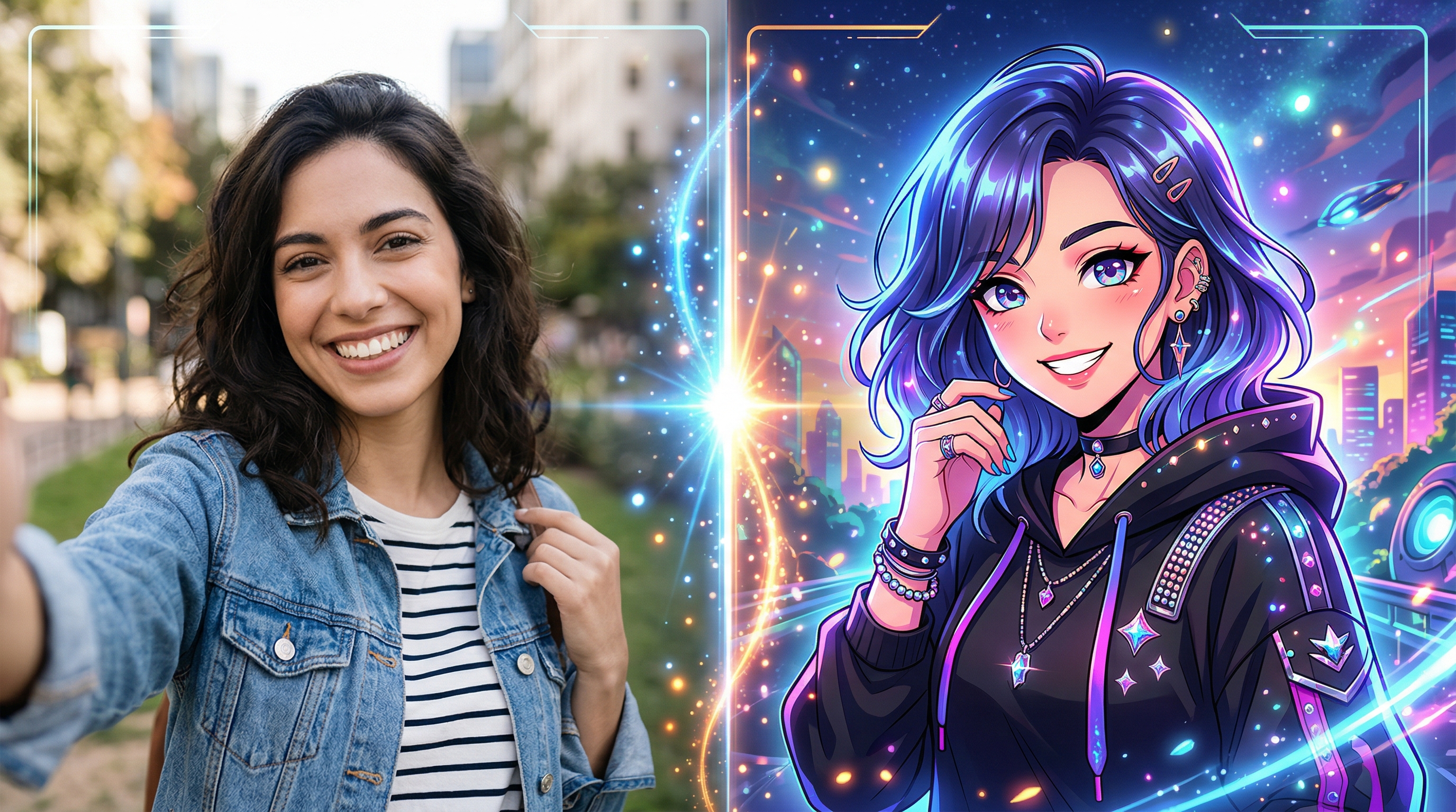 Трансформация обычного фото в аниме-аватарку с помощью нейросети — до и после