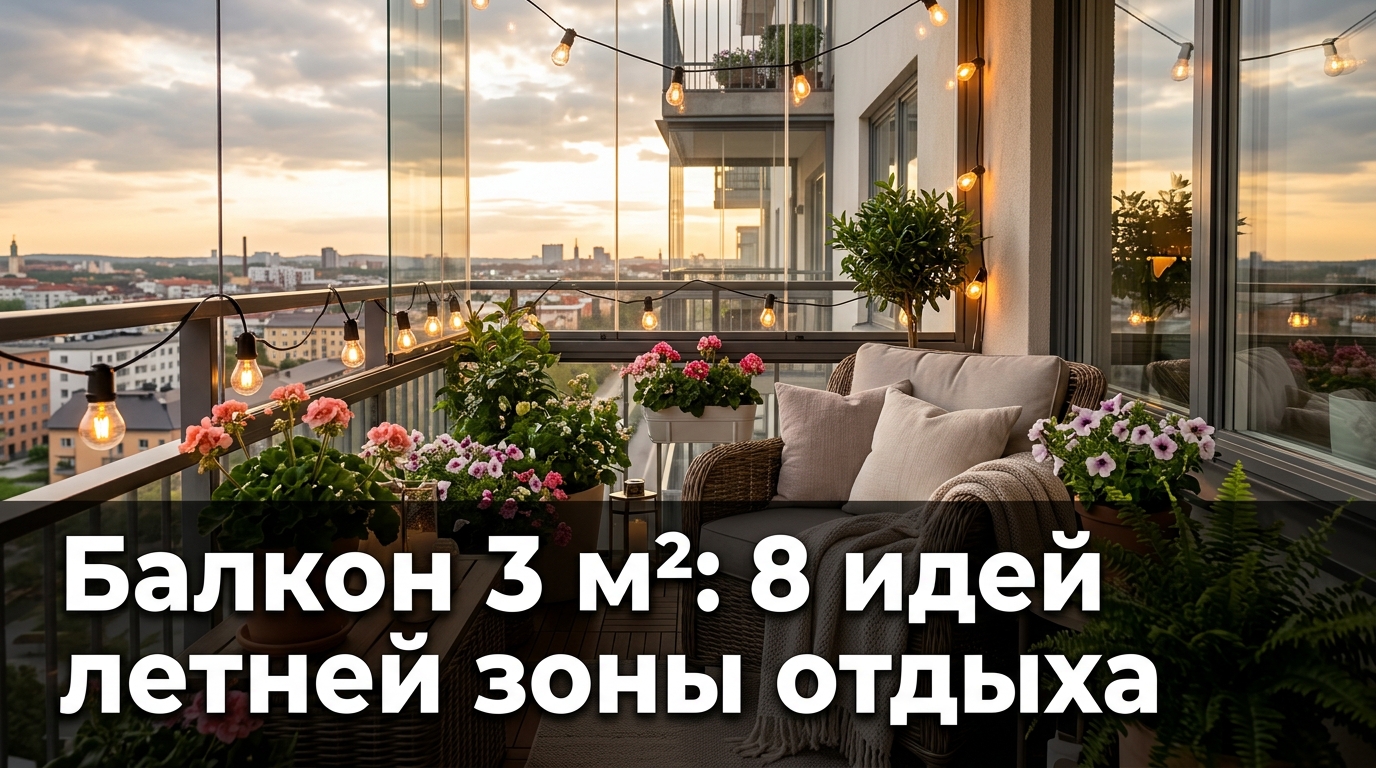 Балкон 3 м²: 8 идей летней зоны отдыха