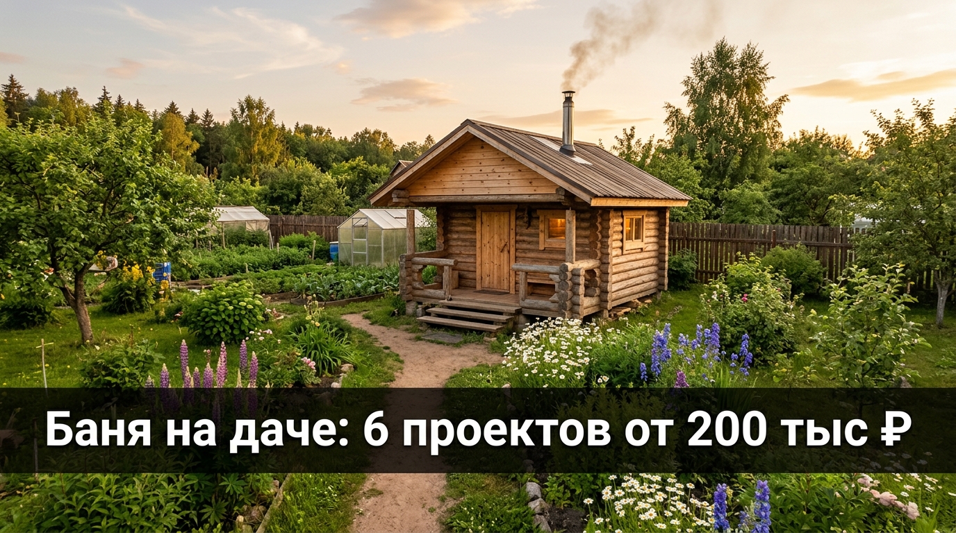 Баня на даче: 6 проектов от 200 тыс ₽