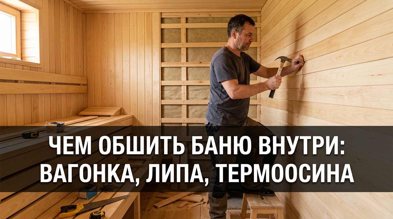 Чем обшить баню внутри: вагонка, липа, термоосина