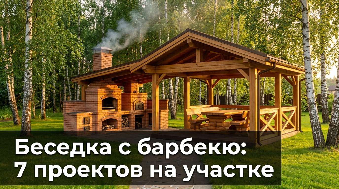 Беседка с барбекю: 7 проектов на участке