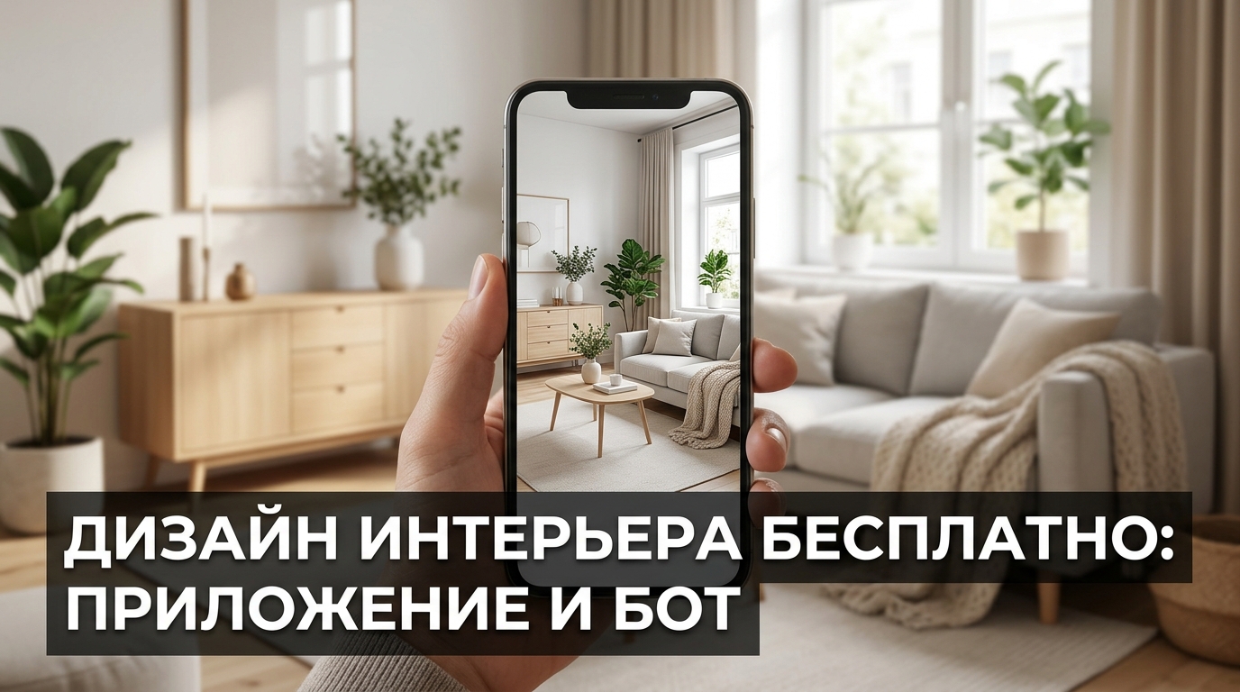 Дизайн интерьера бесплатно: приложение и бот