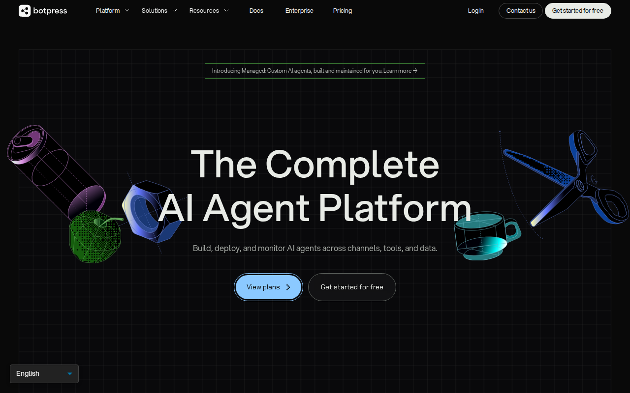 Скриншот платформы Botpress — конструктор ИИ-агентов