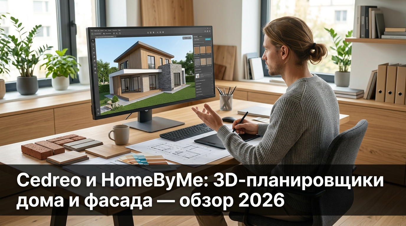 Cedreo и HomeByMe: 3D-планировщики дома и фасада — обзор 2026