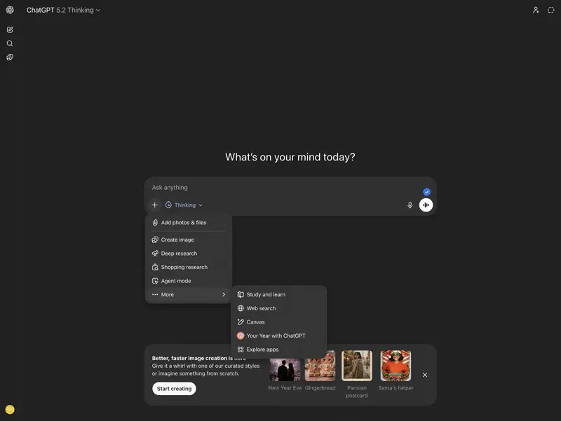 Скриншот интерфейса ChatGPT — универсальная нейросеть для текстов