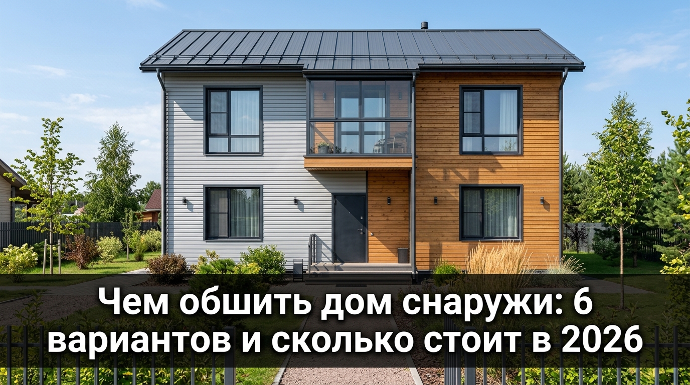 Чем обшить дом снаружи: 6 вариантов и сколько стоит в 2026