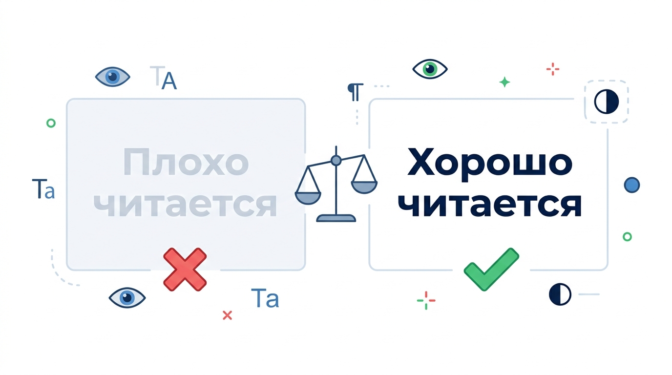 Контрастность в презентации — хорошо читается vs плохо читается