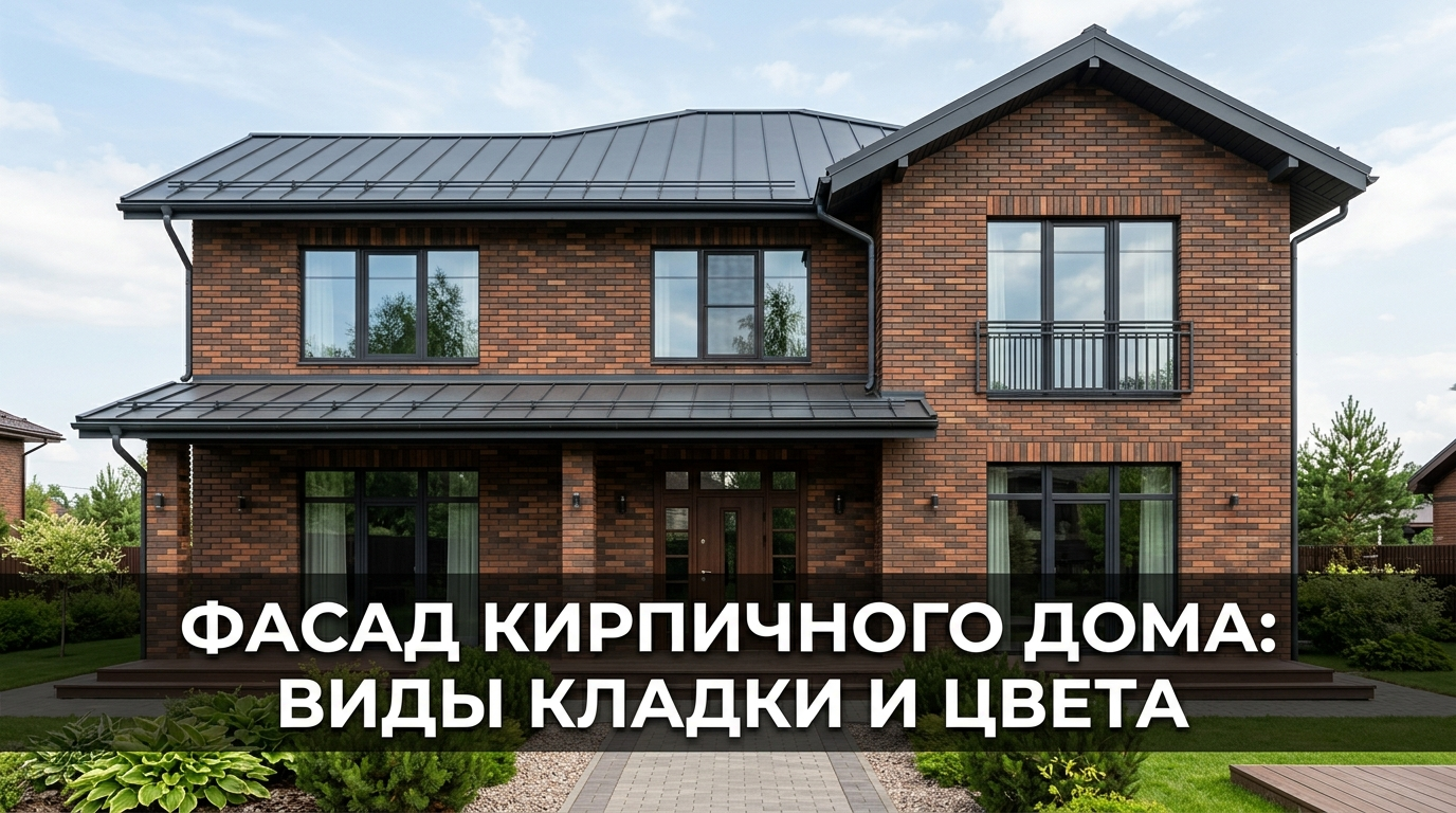 Фасад кирпичного дома: виды кладки и цвета