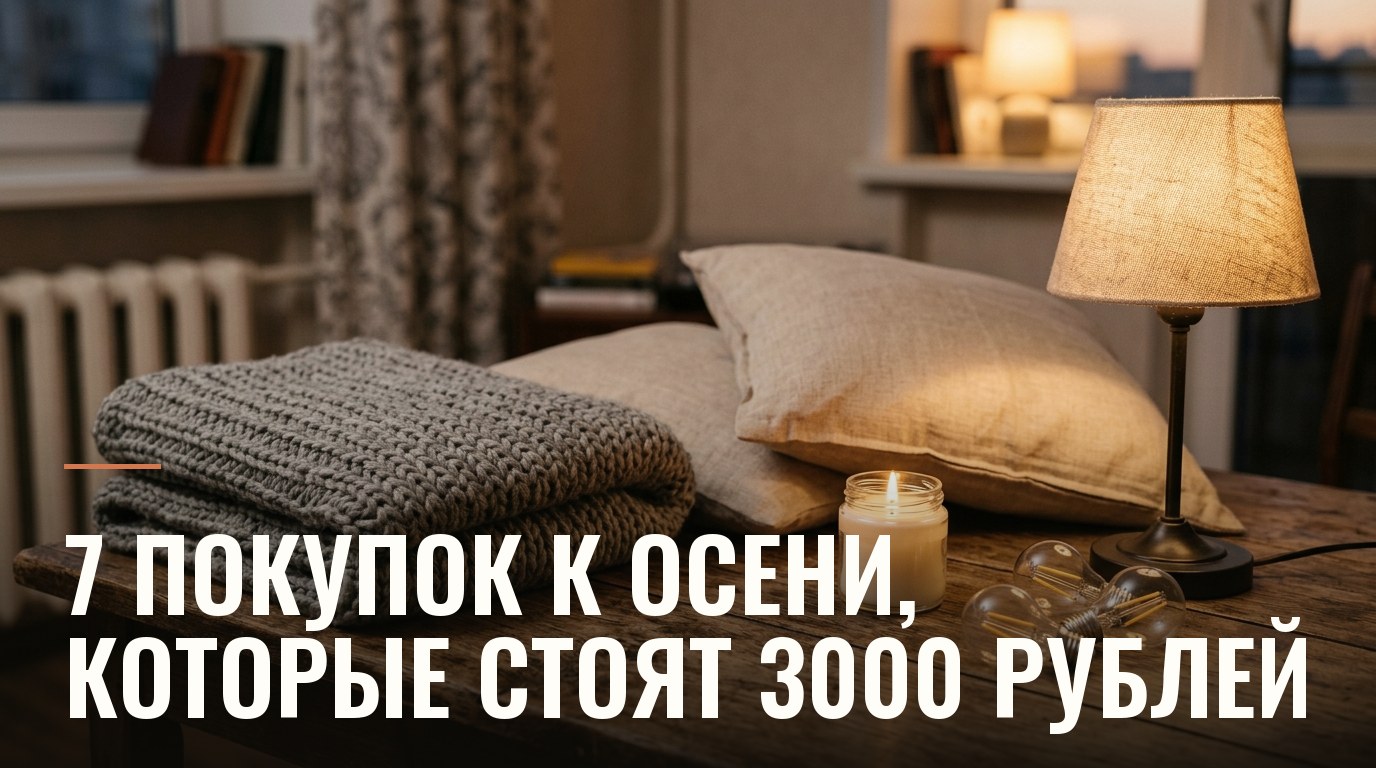 Уют в квартире к осени за 3000 рублей: 7 покупок с ценами