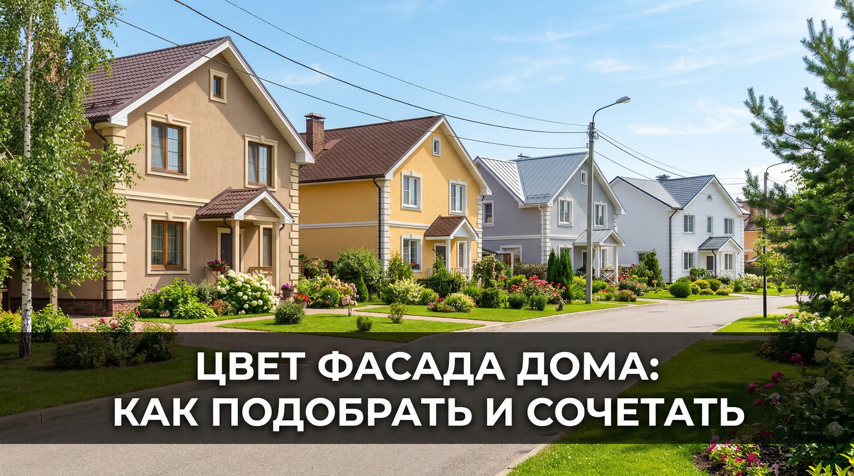 Цвет фасада дома — как подобрать и сочетать оттенки стен, кровли и акцентов