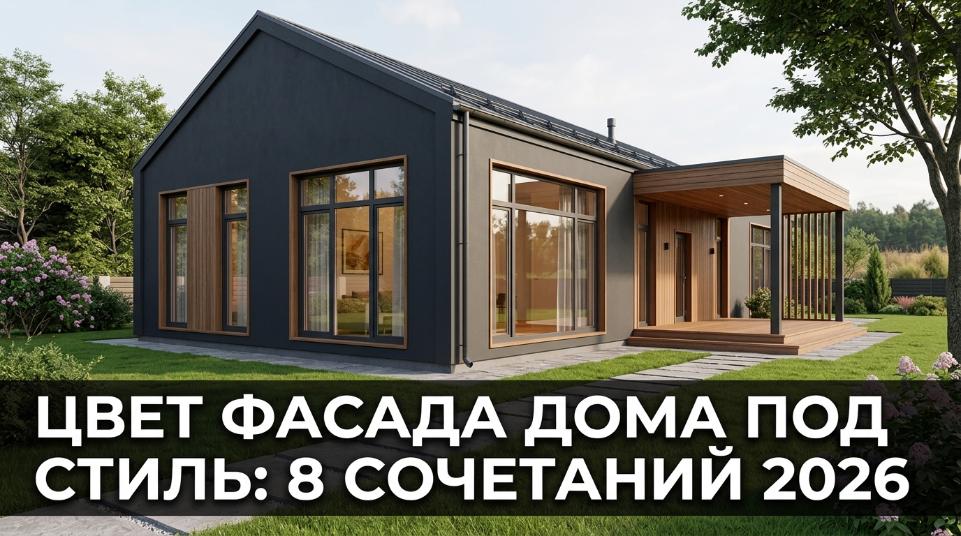 Цвет фасада дома под стиль: 8 удачных сочетаний и тренды 2026