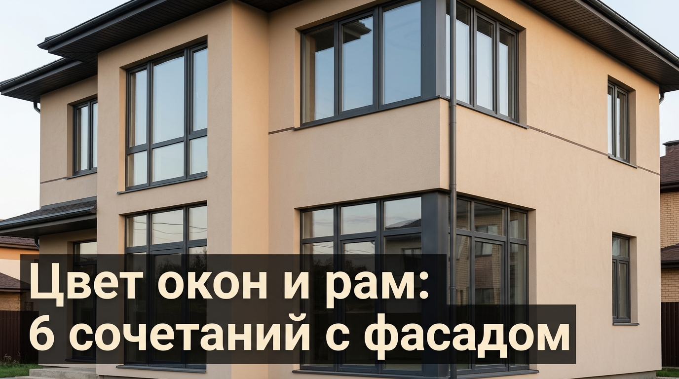Цвет окон и рам: 6 сочетаний с фасадом