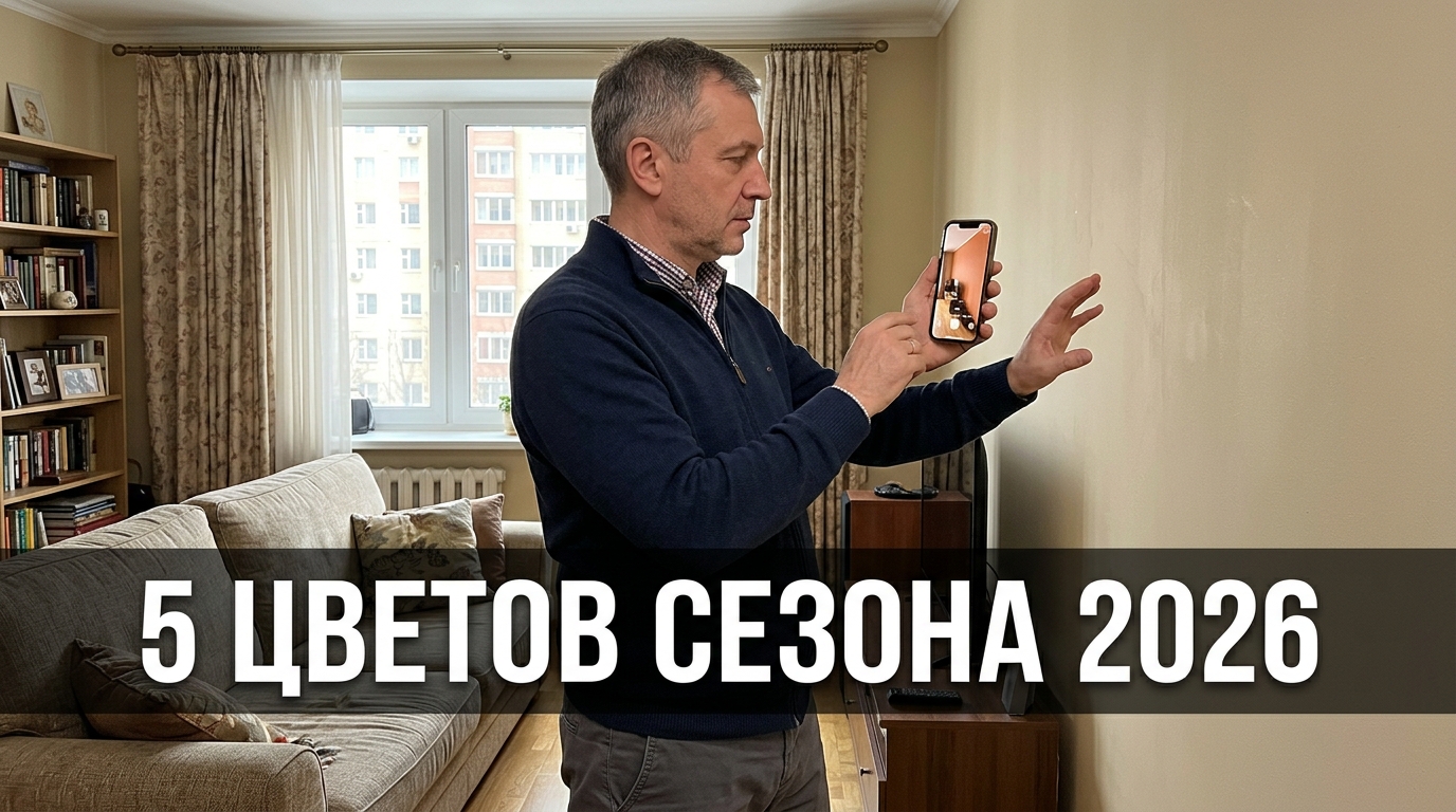 Модные цвета в интерьере 2026: примерил тренды на фото своей комнаты