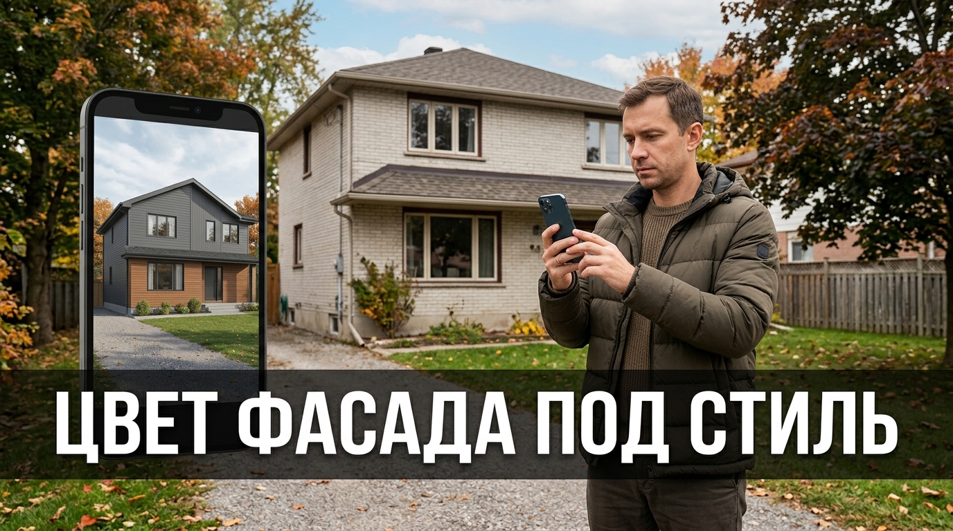 Цвет фасада дома: примерил сочетания под стиль на фото