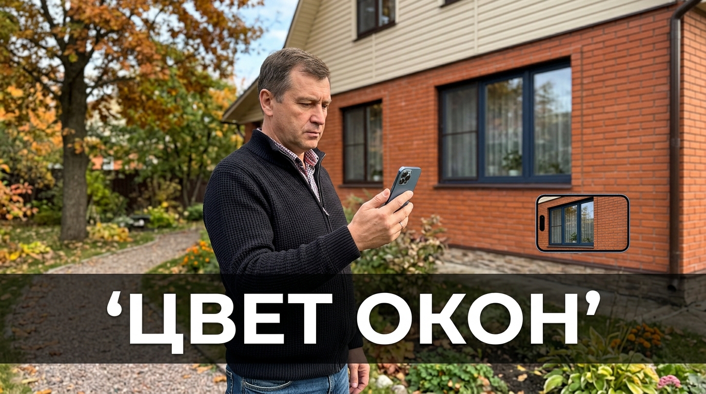 Цвет окон и рам: примерил сочетания с фасадом на фото дома