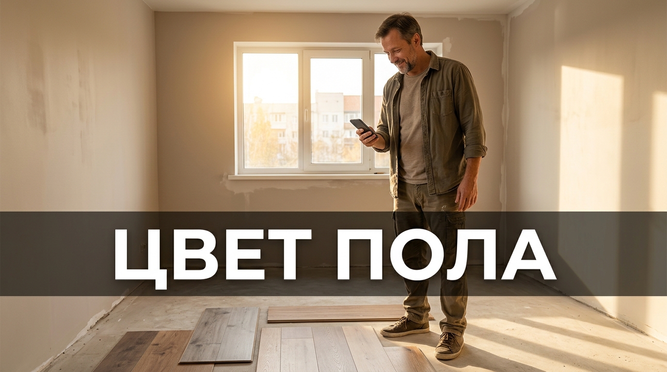 Цвет пола: примерил варианты на фото комнаты, прежде чем покупать