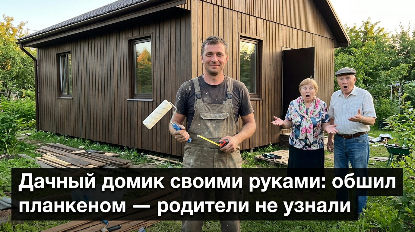 Дачный домик своими руками — обшил планкеном, родители не узнали