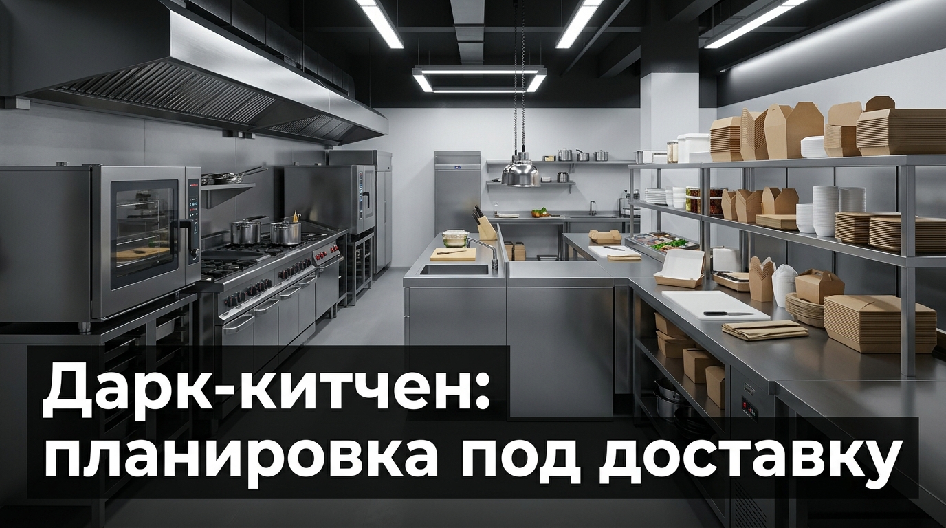 Дарк-китчен: планировка кухни под доставку