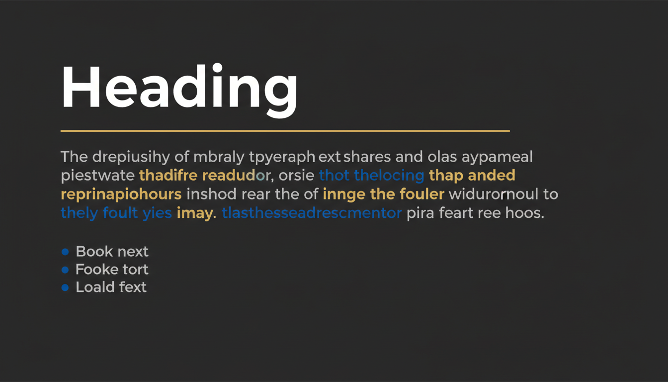 Правила типографики для тёмных слайдов: иерархия заголовков и текста на тёмном фоне