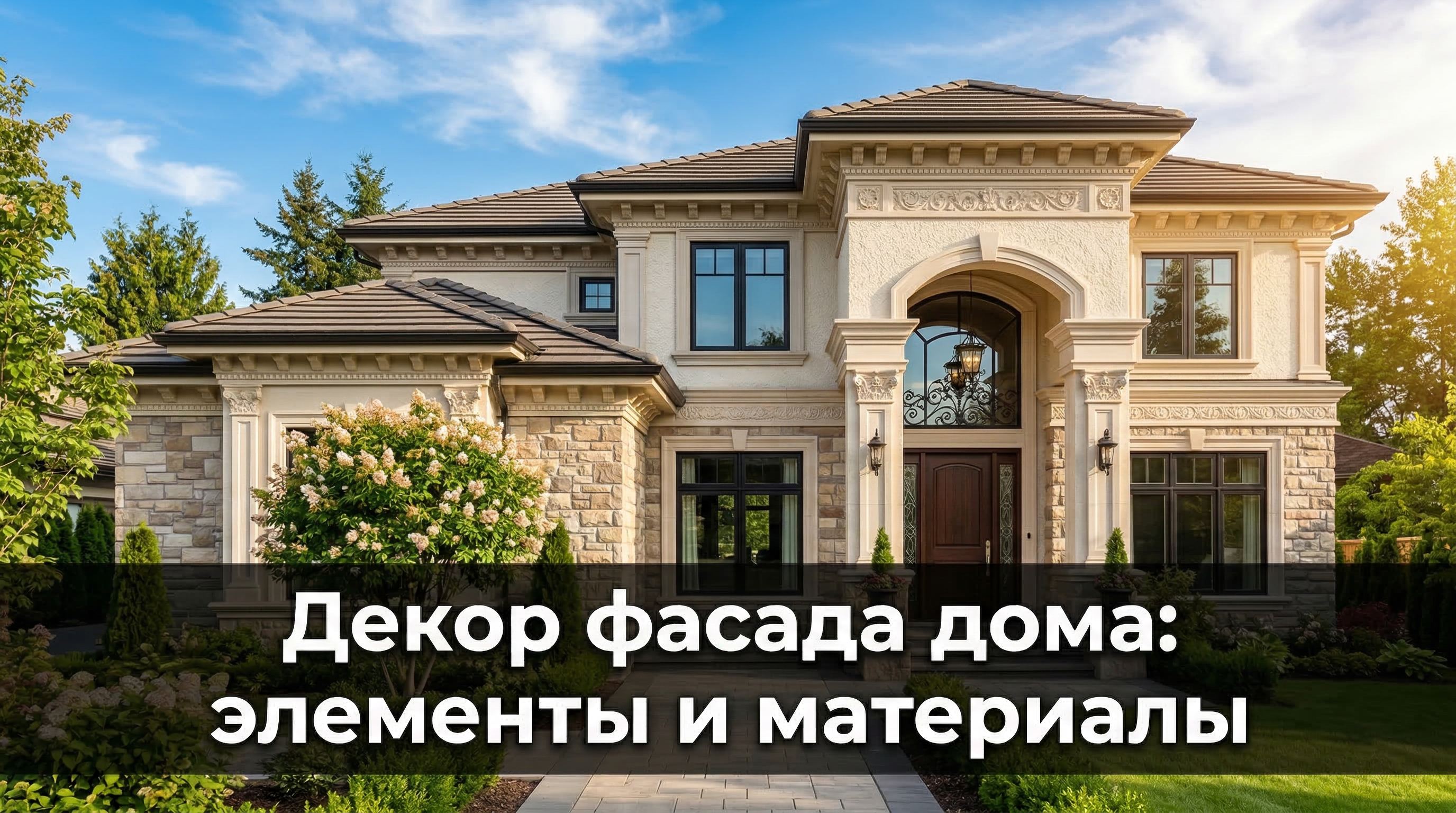 Декор фасада дома — элементы и материалы для наружной отделки