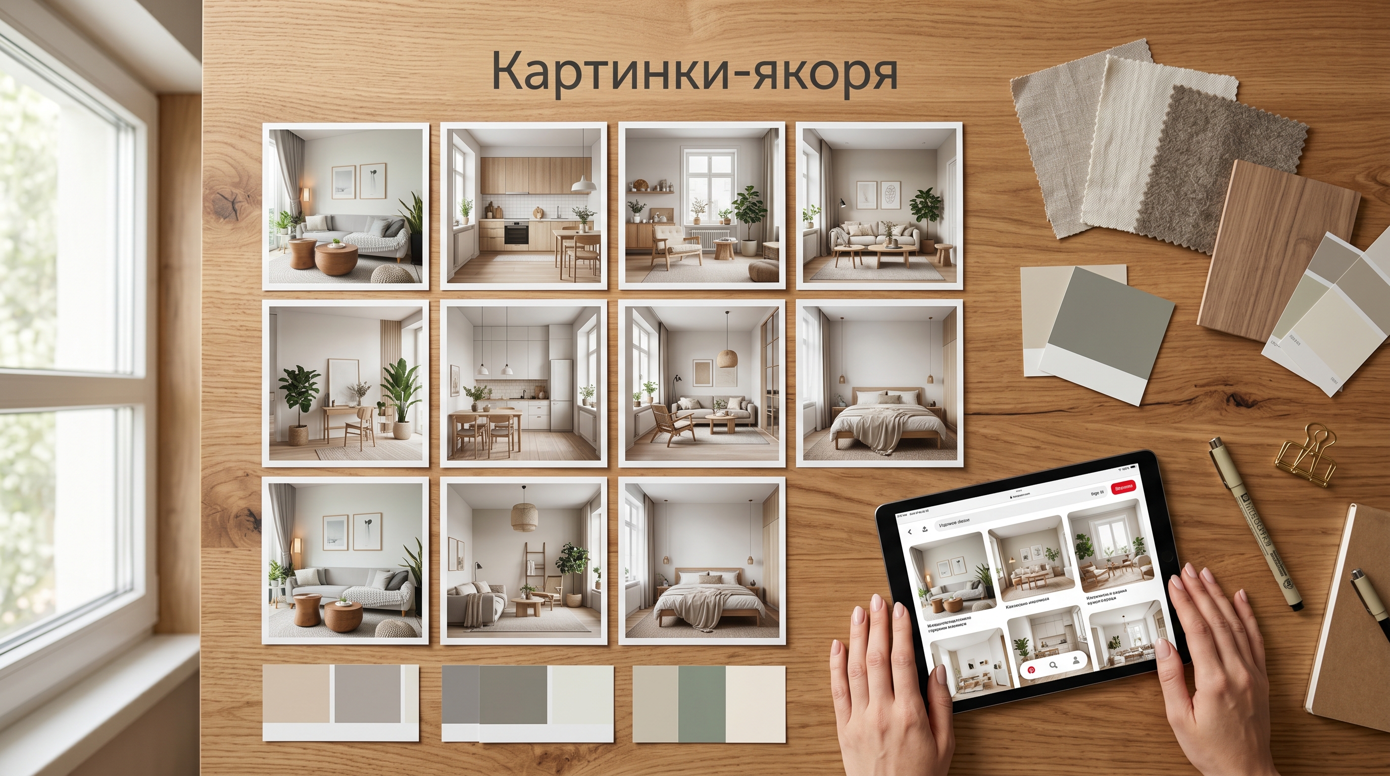 Картинки-якоря — 9 референсов интерьеров и палитра