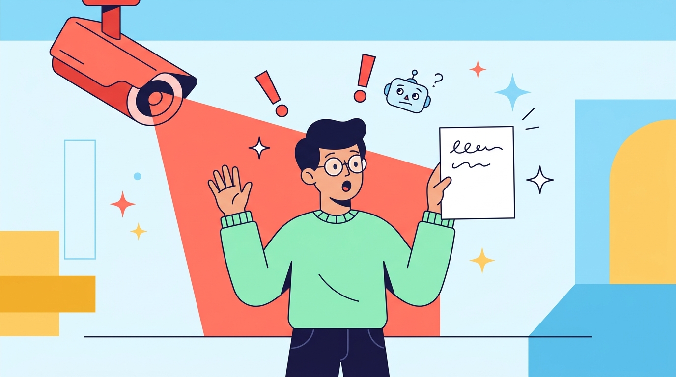 Честный студент с работой, которую детектор ошибочно помечает как ИИ-генерацию