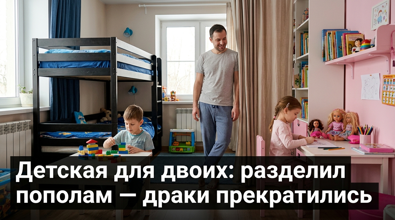 Детская для двоих: разделил пополам — драки прекратились