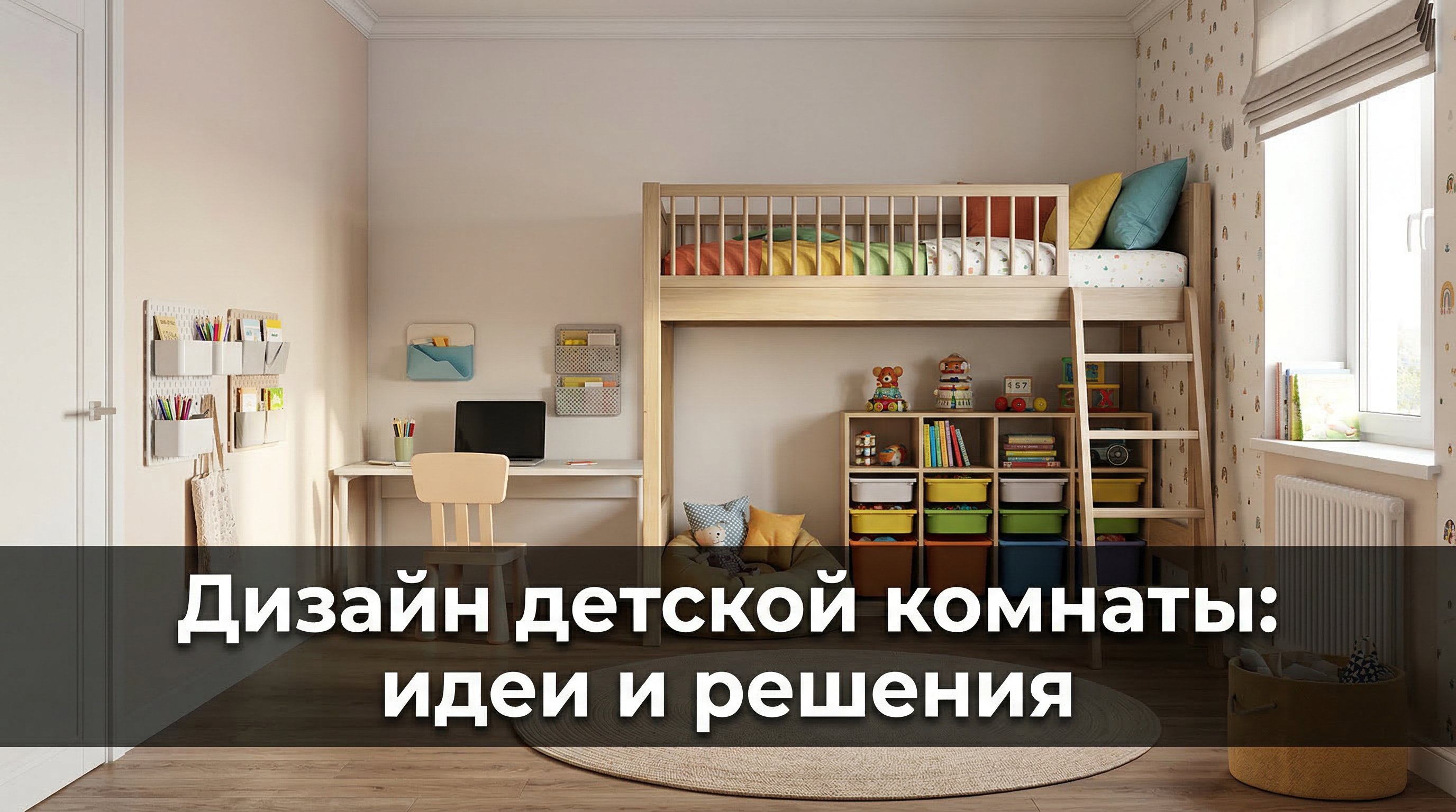 Дизайн детской комнаты — яркая и функциональная
