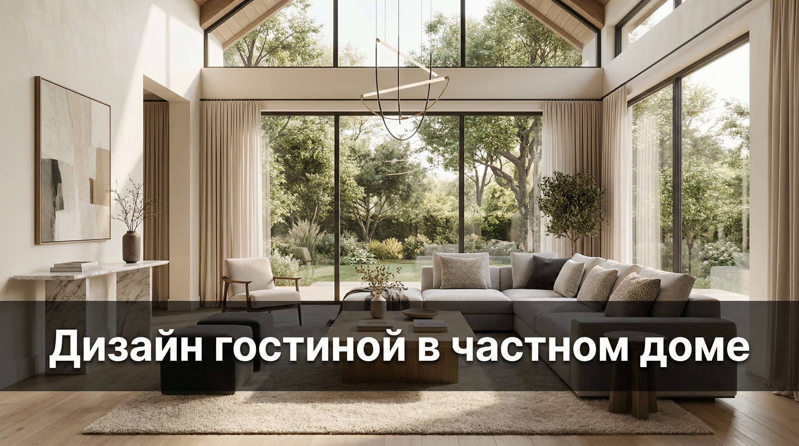 Дизайн гостиной в частном доме — от классики до минимализма