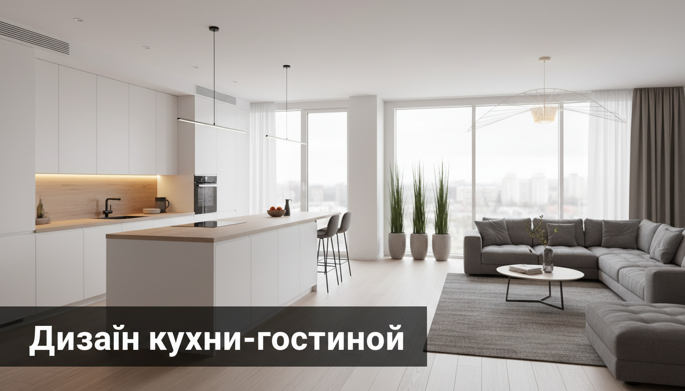 Дизайн кухни-гостиной: как объединить два пространства и не пожалеть — блог RoomGPT