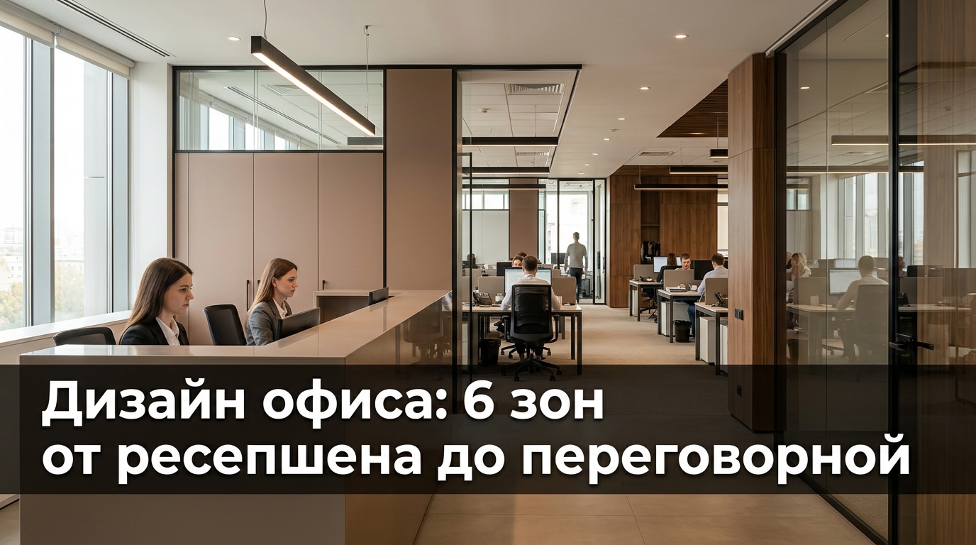 Дизайн офиса: 6 зон от ресепшена до переговорной
