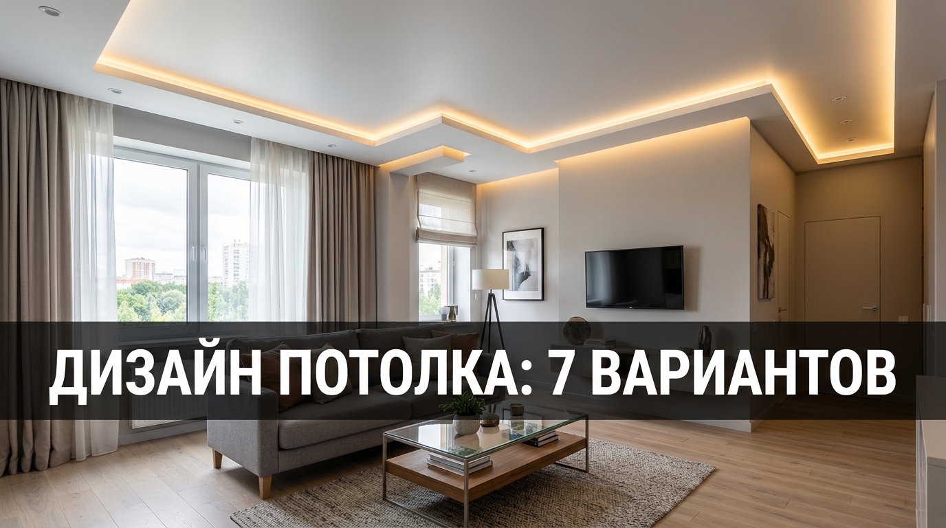 Дизайн потолка: 7 вариантов — от простого до дизайнерского
