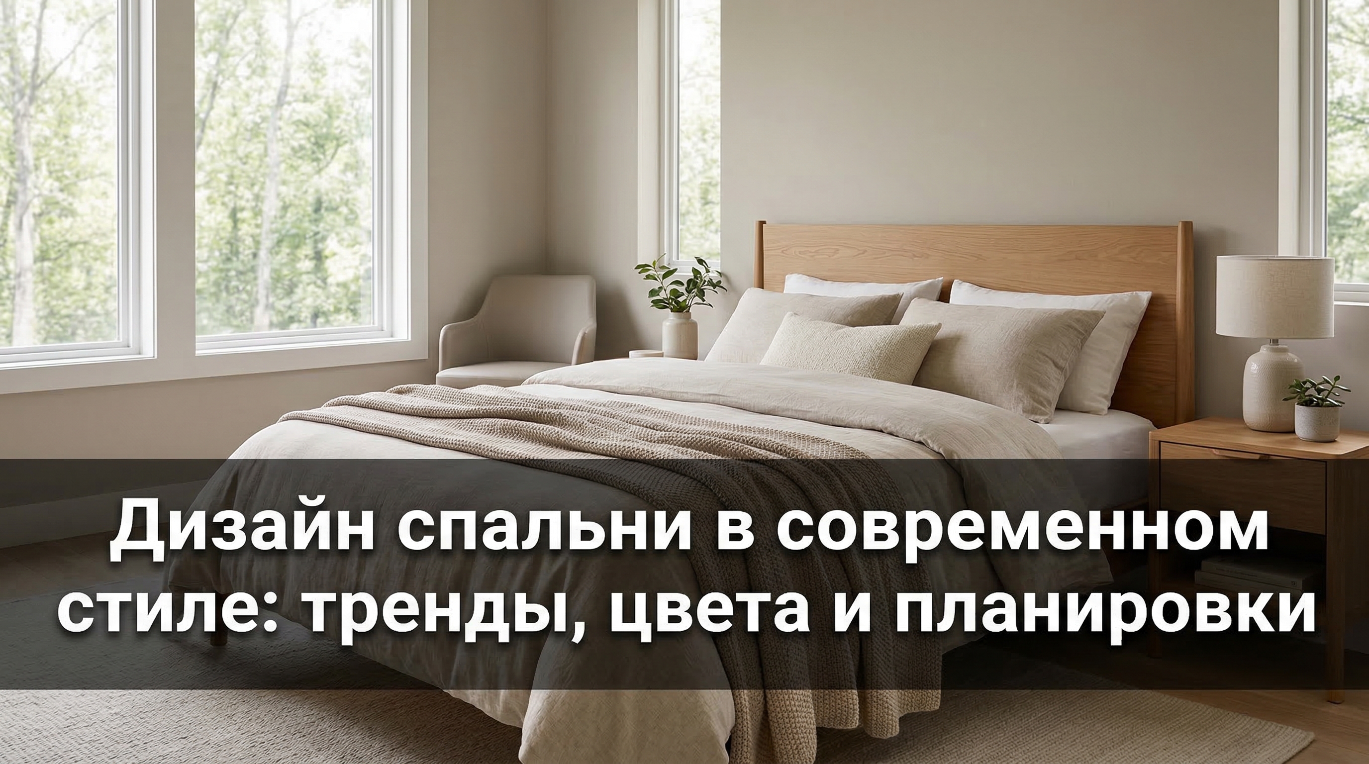 Дизайн спальни в современном стиле — тренды, цвета и планировки 2026 года