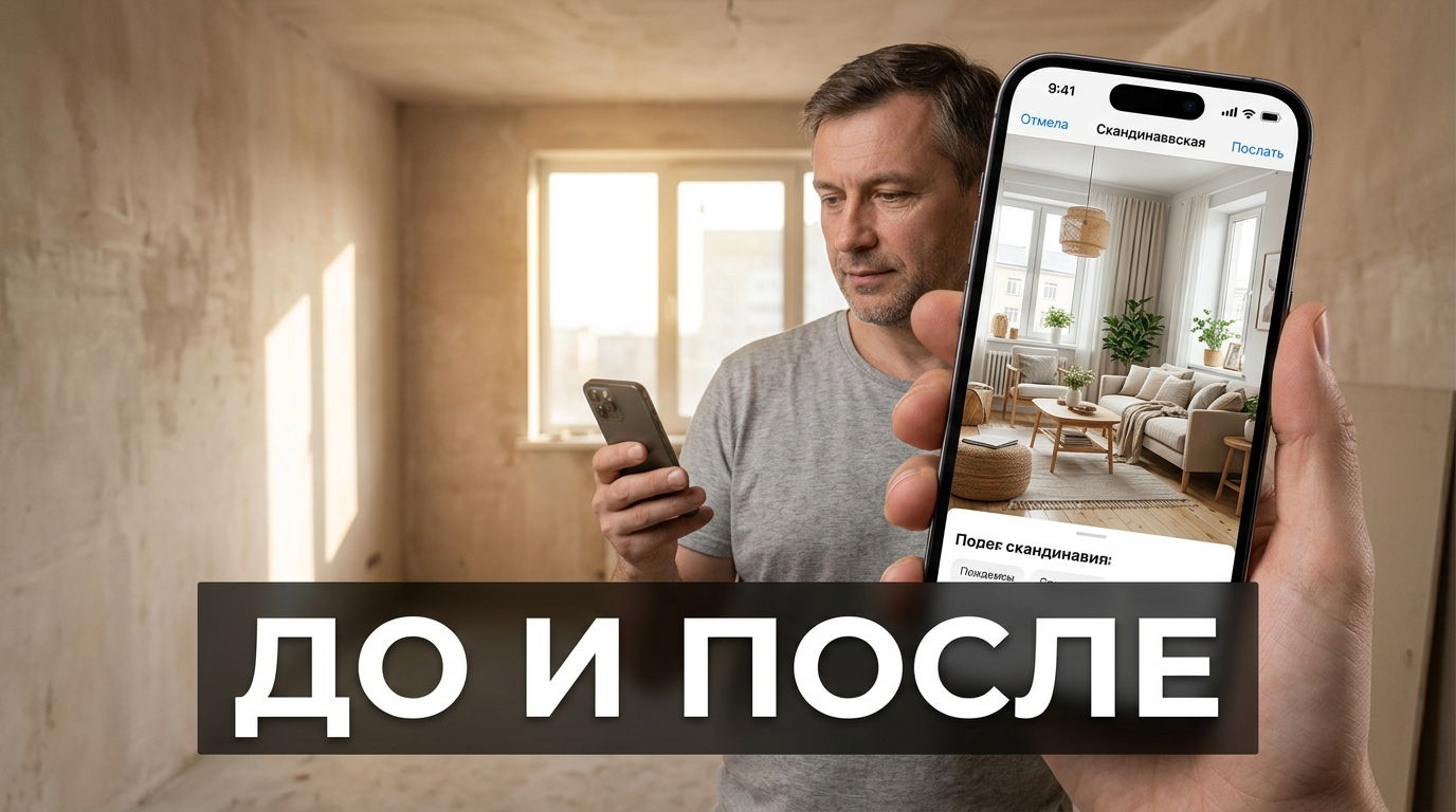 До и после ремонта: примерил преображение на фото квартиры, прежде чем начинать
