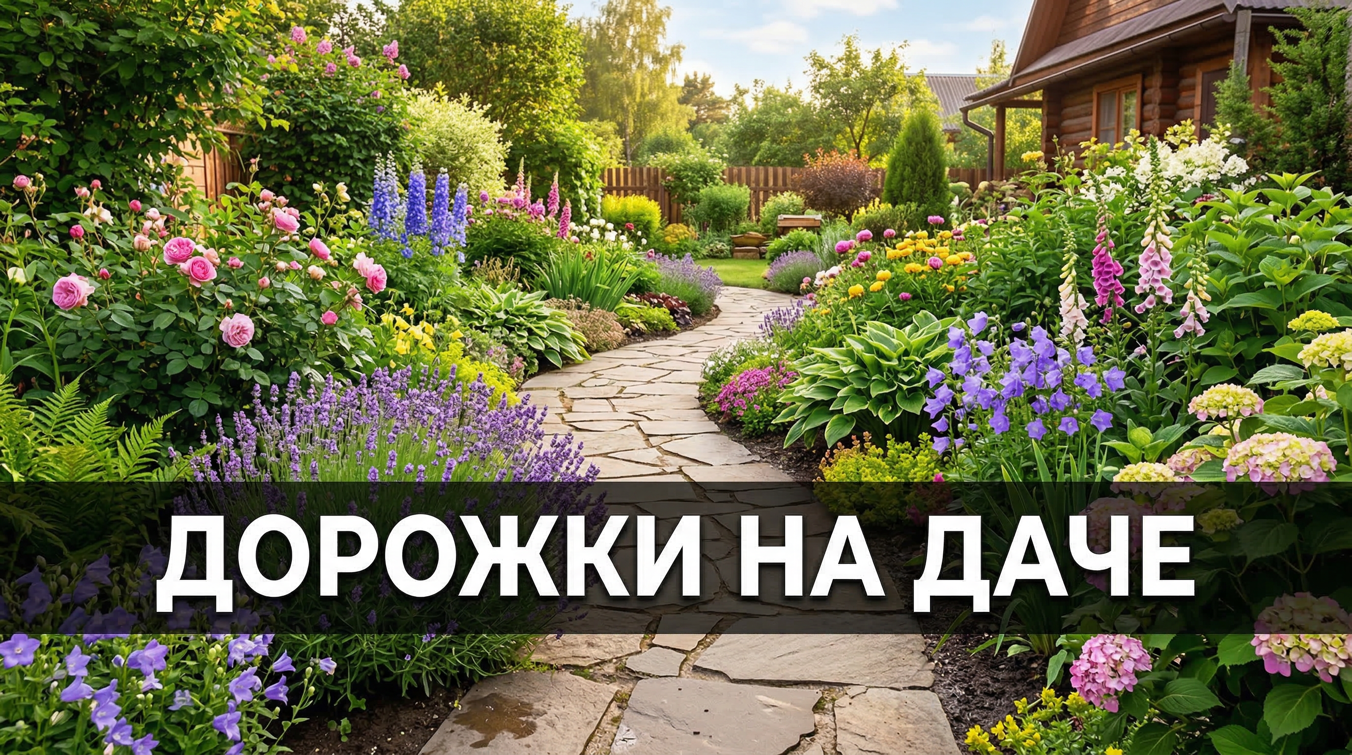 Дорожки на даче — обзор материалов, форм и ландшафтных решений