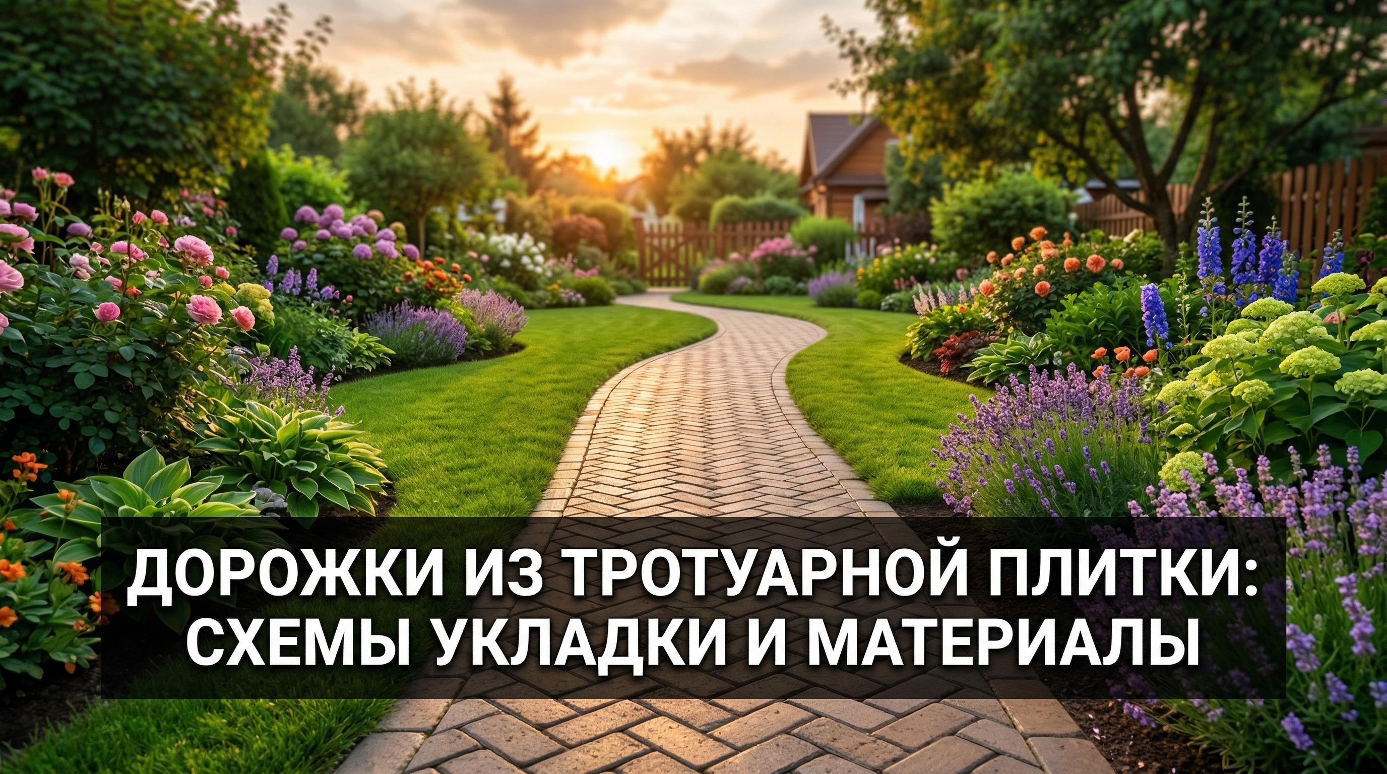 Дорожки из тротуарной плитки: схемы укладки и материалы — обложка статьи