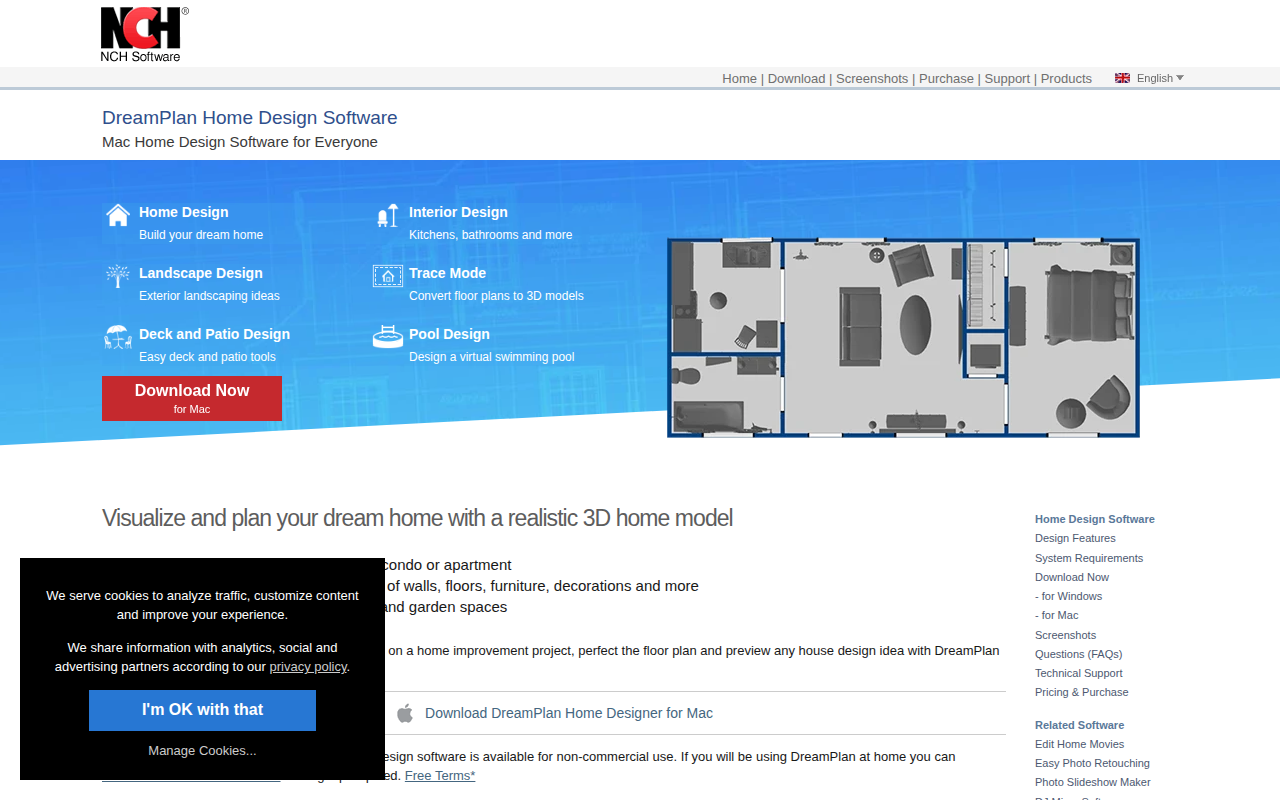 DreamPlan Home Design — бесплатный домашний 3D-редактор