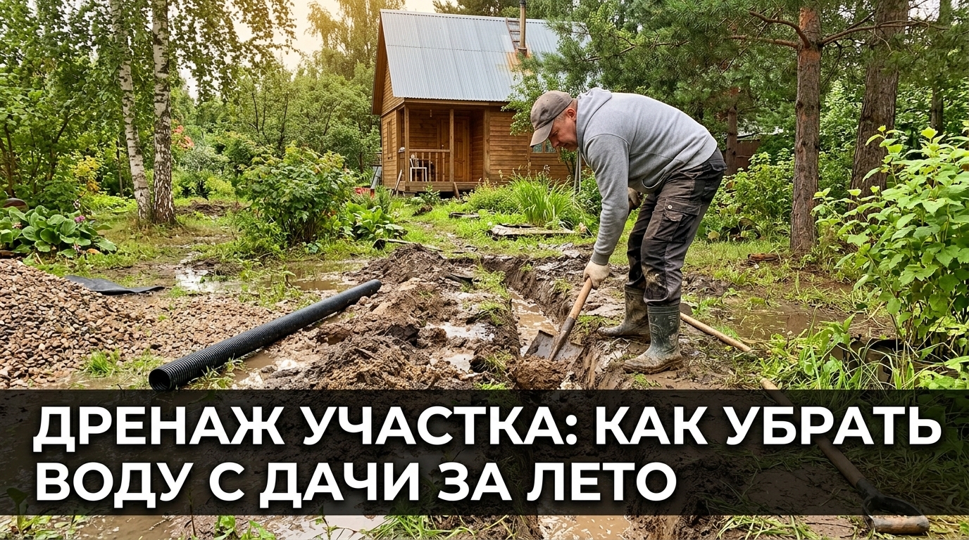 Дренаж участка: как убрать воду с дачи за лето