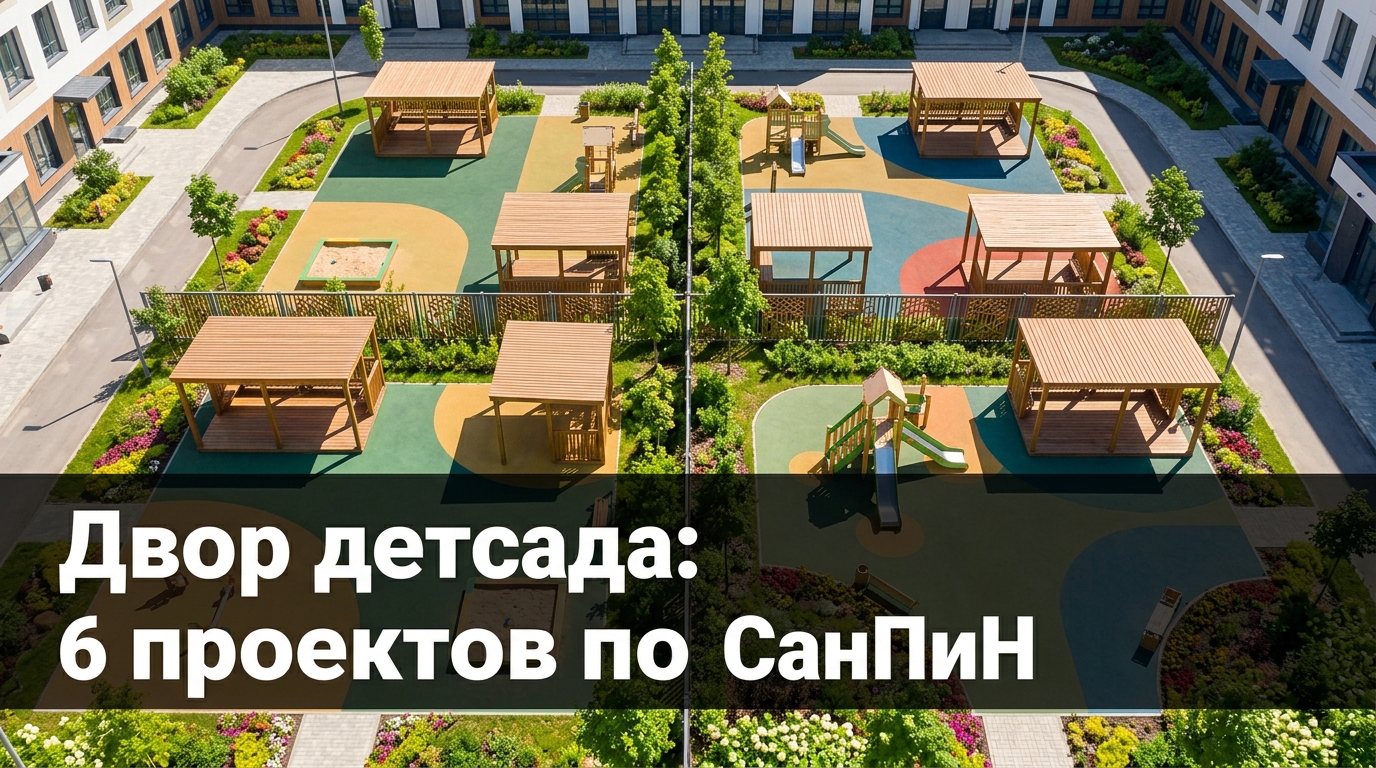 Двор детсада: 6 проектов по СанПиН