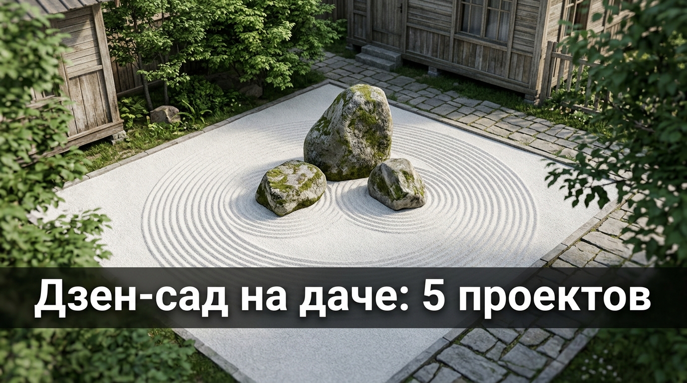 Дзен-сад на даче: 5 проектов карэсансуй