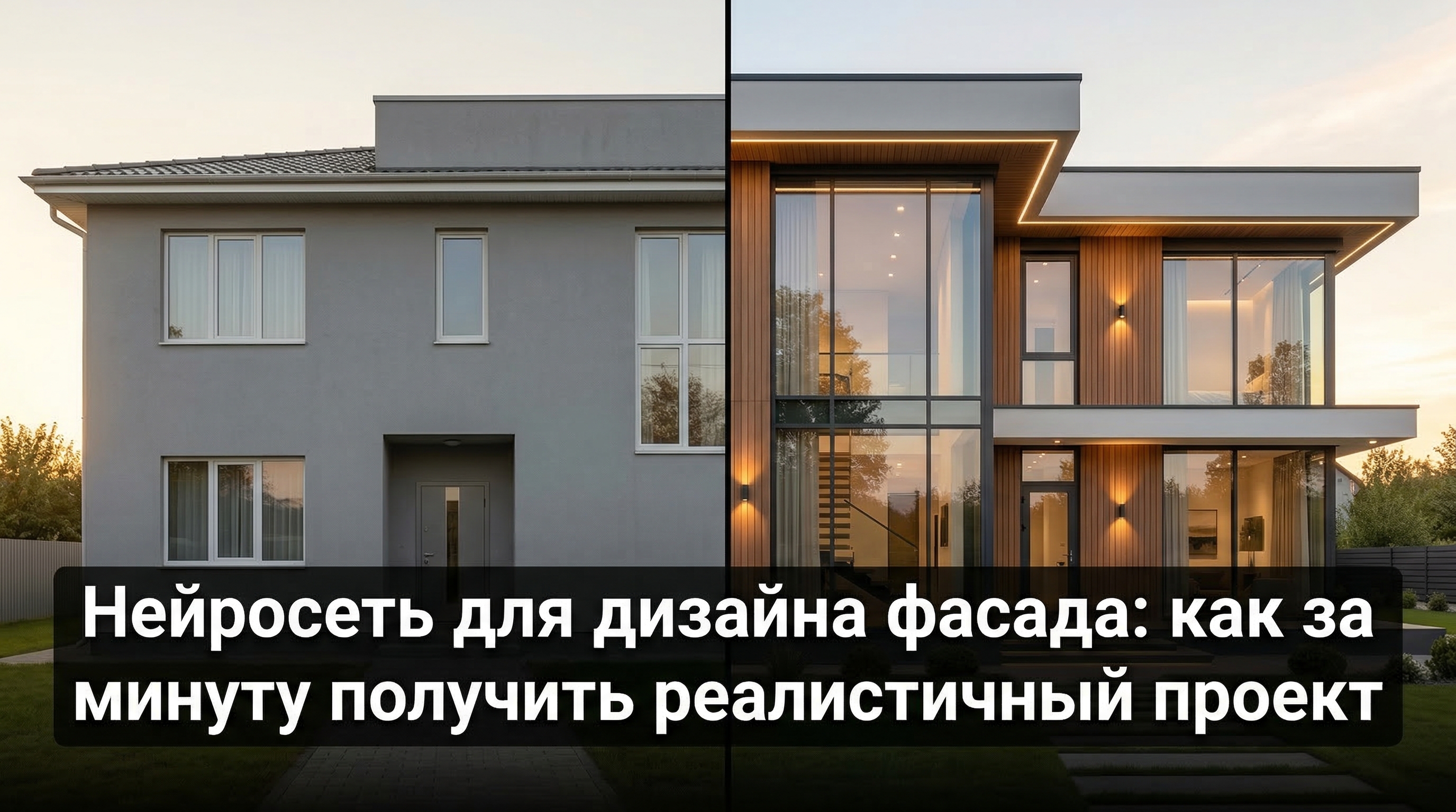Нейросеть для дизайна фасада — визуализация нового облика дома за минуту