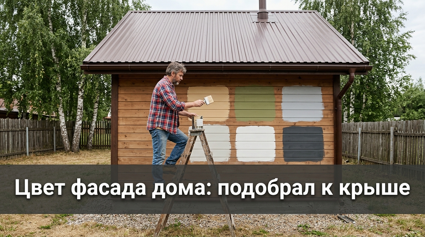 Цвет фасада дома: подобрал к крыше — больше не серая коробка