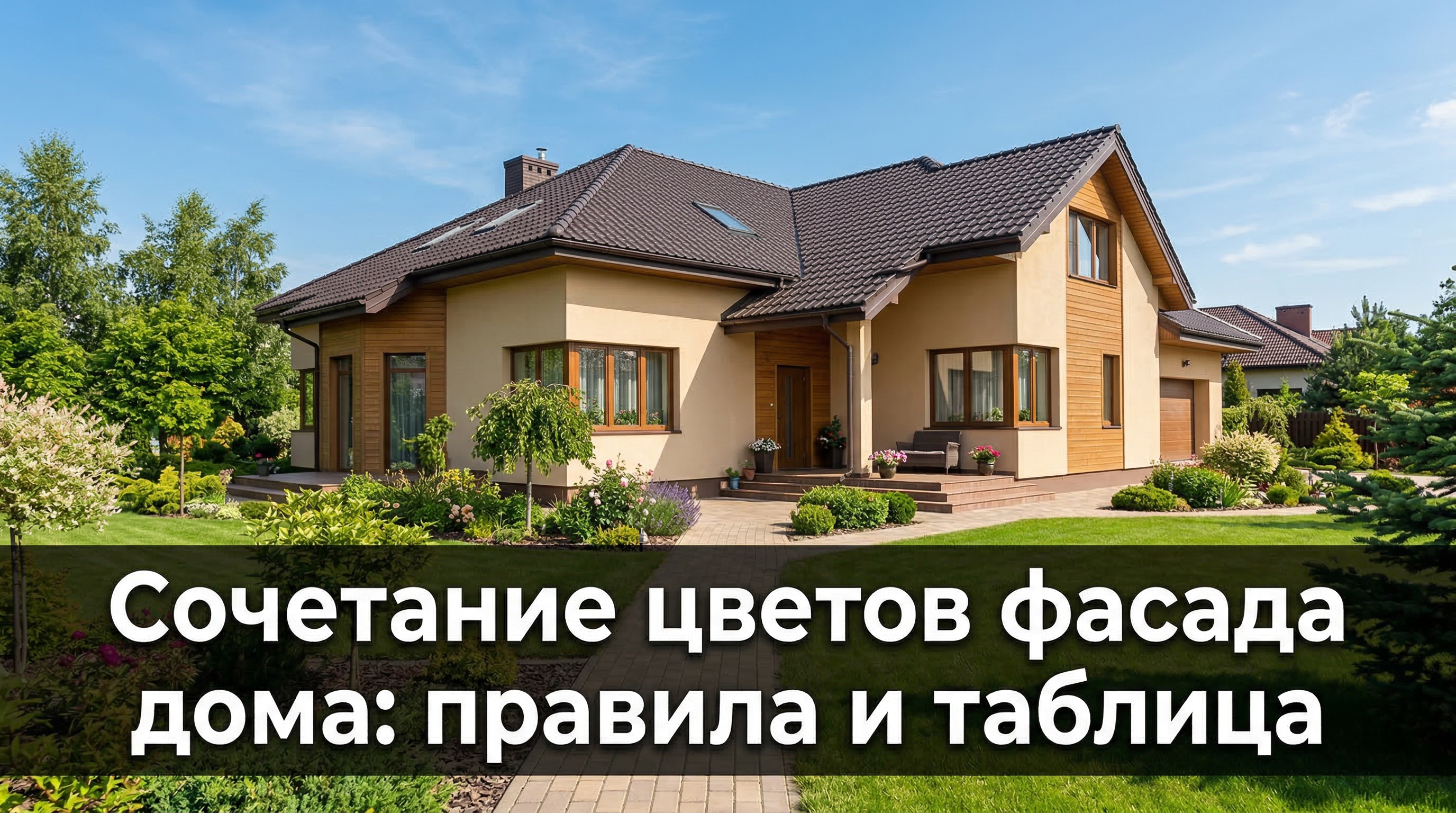 Сочетание цветов фасада дома: правила и таблица